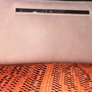 Steve Madden Pink Clutch Wallet with Silver Accent